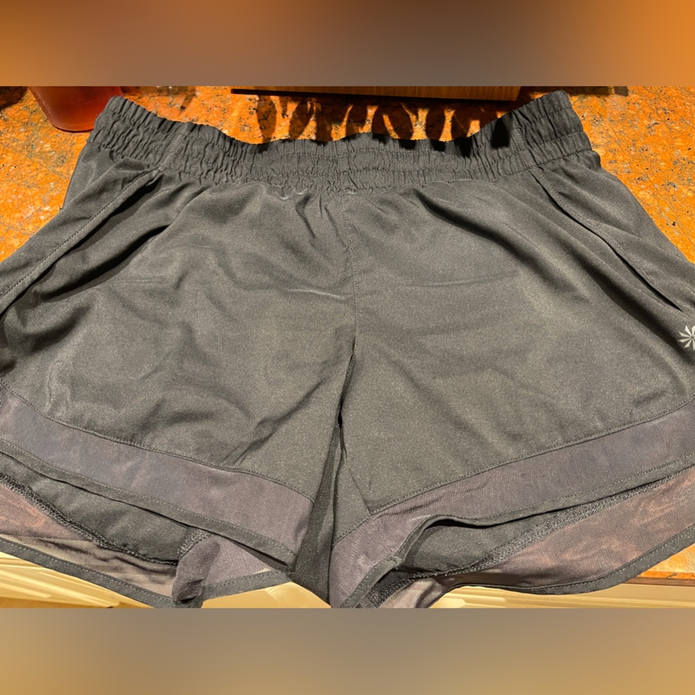 Athleta shorts - Black 4” Racer Mesh - Like NEW